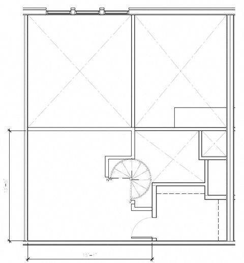Floor plan for 1 bed, 1 bath, 823 sqft